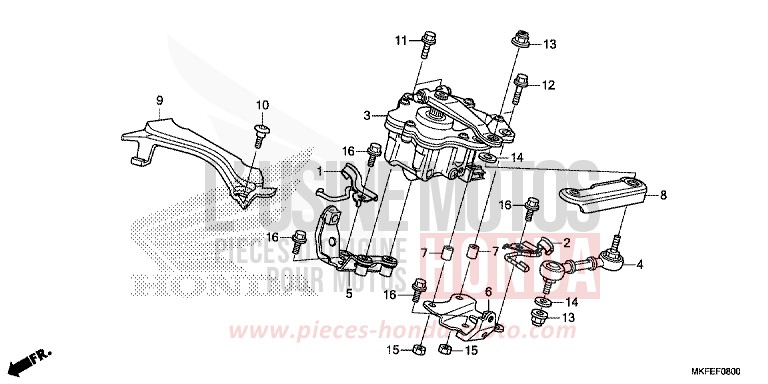 AMORTIS. DIRECTION de CBR1000RR SP SP1 SP2 GRAND PRIX RED (R380X) 2019